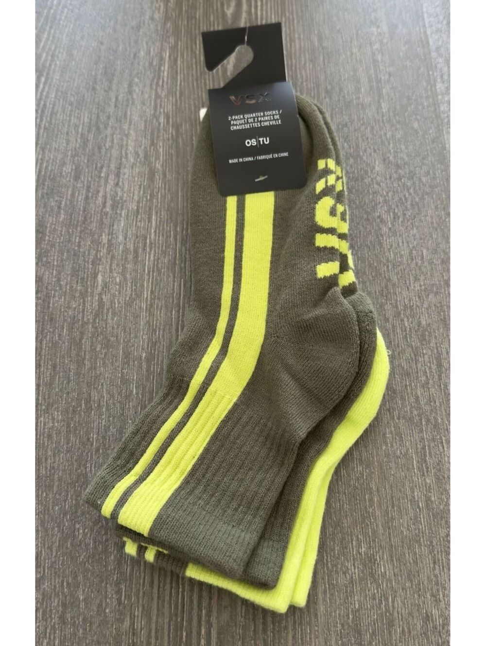 Victoria's Secret  VSX Desert Cactus and Lime 2 Pack Quarter Socks